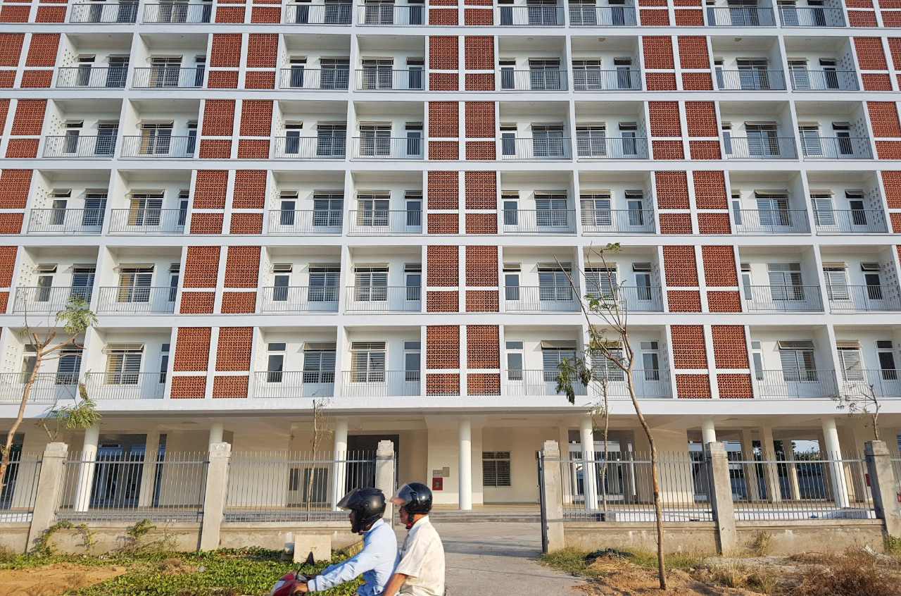 Khu ký túc xá phía Tây thành phố (quận Liên Chiểu) là nơi cách ly tập trung anh K. Ảnh: Vietnamnet
