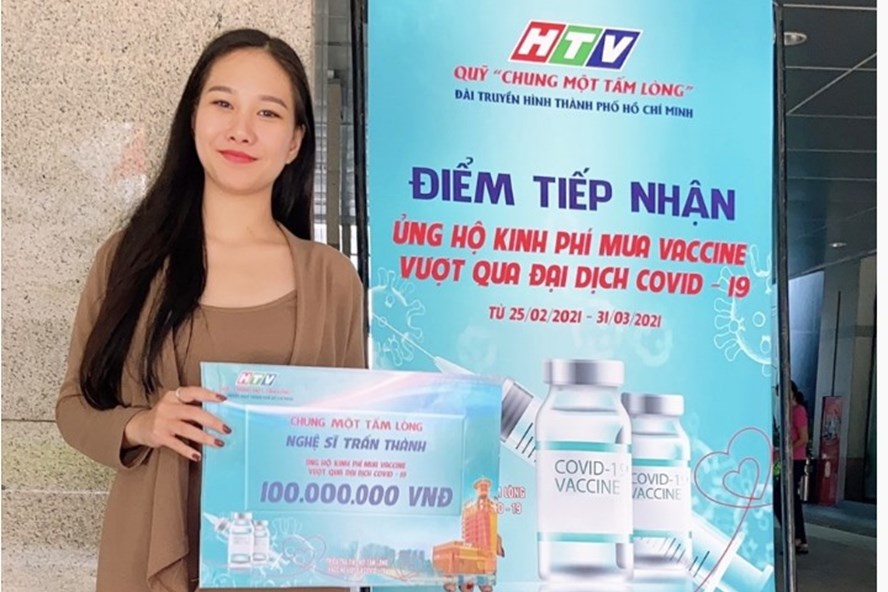 Trấn Thành chung tay cùng HTV để ủng hộ kinh phí mua vắc-xin vượt qua đại dịch Covid-19. Ảnh: Internet