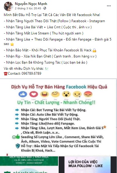 'Người hùng' Nguyễn Ngọc Mạnh lại phải đi hỗ trợ bán hàng Facebook hay sao? Ảnh chụp màn hình 'Người hùng' Nguyễn Ngọc Mạnh lại phải đi hỗ trợ bán hàng Facebook hay sao? Ảnh chụp màn hình