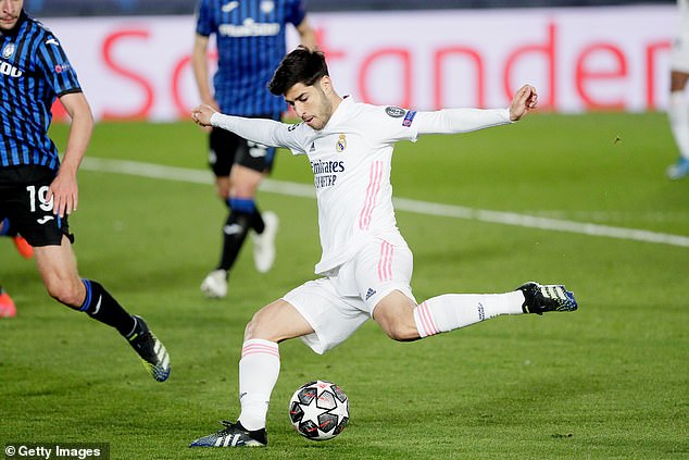 Nhưng những nỗ lực đó đã bị Asensio dập tắt bằng bàn thắng những phút cuối. Ảnh: Daily Mail Nhưng những nỗ lực đó đã bị Asensio dập tắt bằng bàn thắng những phút cuối. Ảnh: Daily Mail
