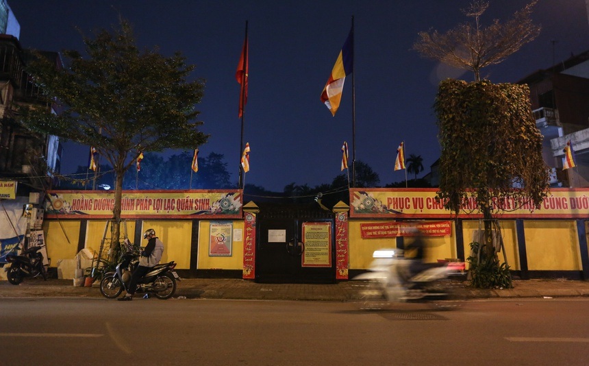 Cổng chùa Phúc Khánh, nơi chị T. bị các đối tượng dàn cảnh bắt cóc. Ảnh minh họa