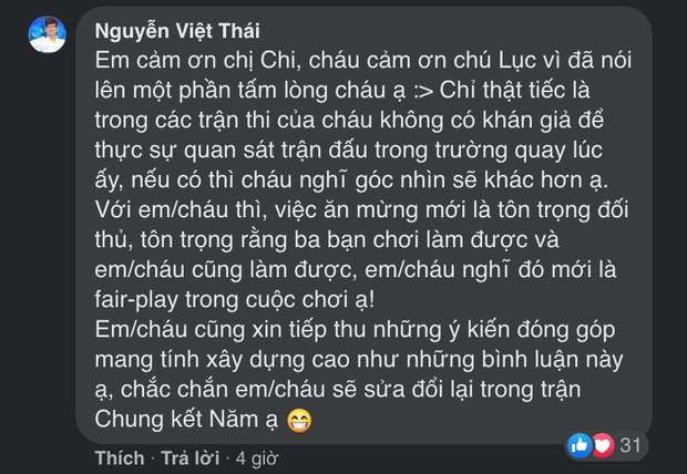 Lời trần tình của quán quân. Ảnh: Internet Lời trần tình của quán quân. Ảnh: Internet