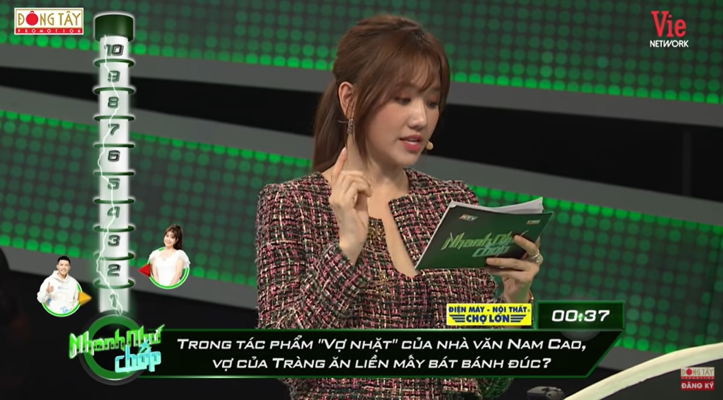 Câu hỏi được MC Hari Won đặt ra đã sai ngay từ phần cơ bản. Ảnh chụp màn hình