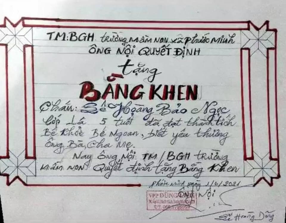 Thấy cháu không có giấy khen, ông nội lọ mọ làm tấm bằng khen giá trị nhất cuộc đời  - Ảnh 4