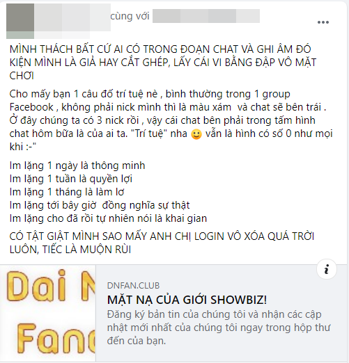 Phần phản bác của hacker tung ra đoạn ghi âm. Ảnh chụp màn hình Phần phản bác của hacker tung ra đoạn ghi âm. Ảnh chụp màn hình