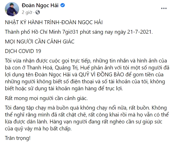 Ông Đoàn Ngọc Hải bị kẻ xấu mạo danh, bị gom tiền trục lợi lên đến hơn 200 triệu đồng - Ảnh 2 Ông Đoàn Ngọc Hải bị kẻ xấu mạo danh, bị gom tiền trục lợi lên đến hơn 200 triệu đồng - Ảnh 2