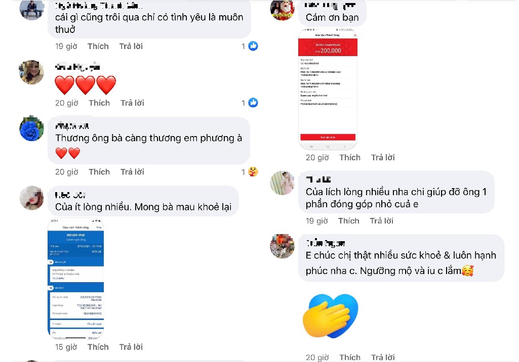 Cộng đồng mạng chia sẻ với hoàn cảnh của cụ ông. Ảnh chụp màn hình Cộng đồng mạng chia sẻ với hoàn cảnh của cụ ông. Ảnh chụp màn hình