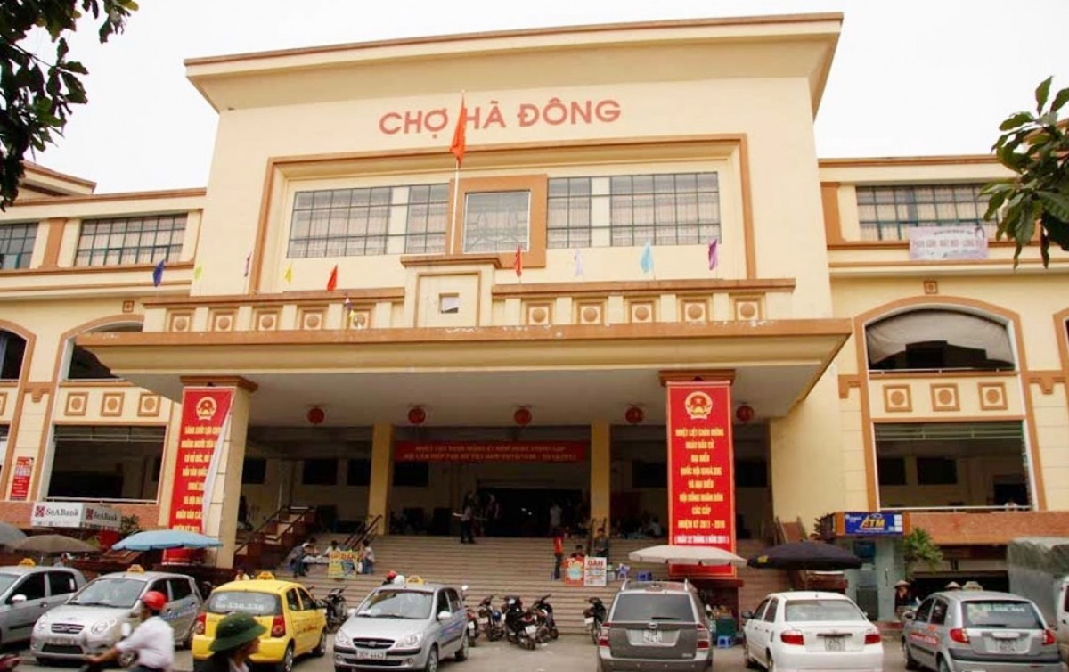 Khu vực chợ Hà Đông. Ảnh: VOV