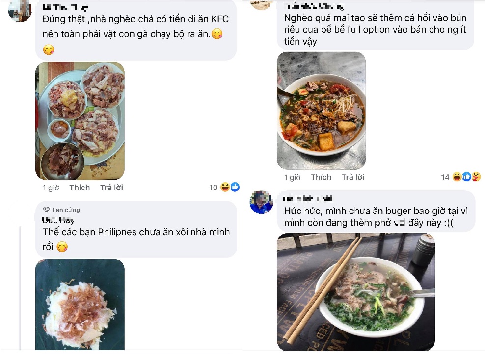 CĐM Việt 'phản pháo' khi bị nói 'Việt Nam nghèo nên không đủ tiền ăn đồ ăn nhanh' - Ảnh 1