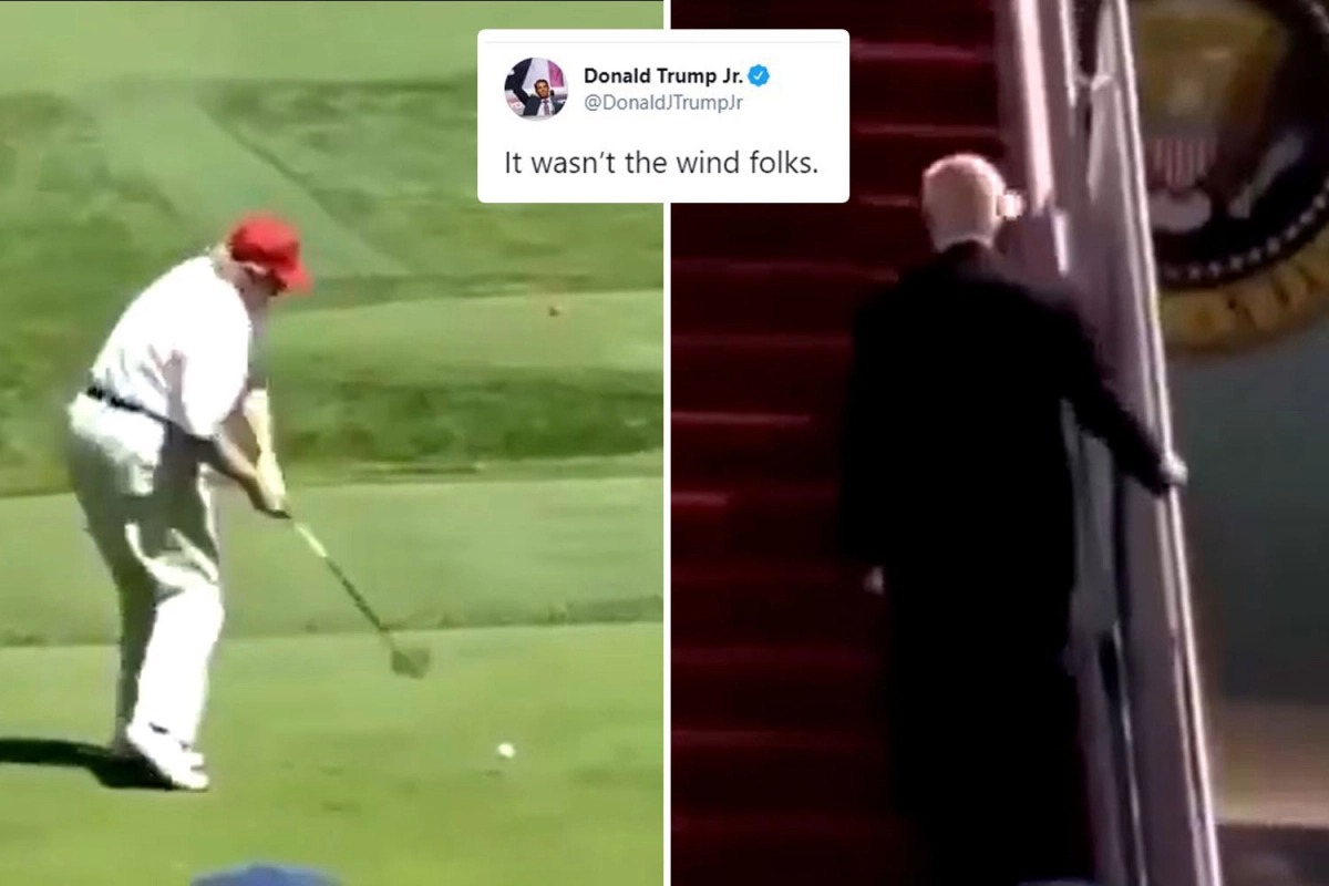 Hình ảnh trong clip chế mà Donald Trump Jr đăng lên. Ảnh chụp màn hình Hình ảnh trong clip chế mà Donald Trump Jr đăng lên. Ảnh chụp màn hình