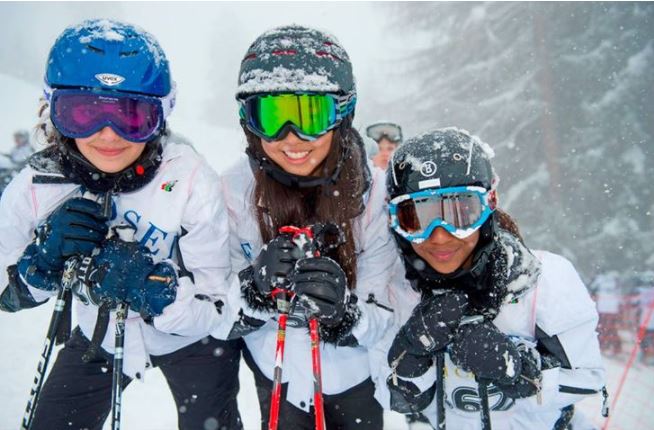 Chương trình học mùa đông cung cấp cho học sinh nhiều bài học riêng về các môn thể thao mùa đông khác nhau.Ảnh: Instagram