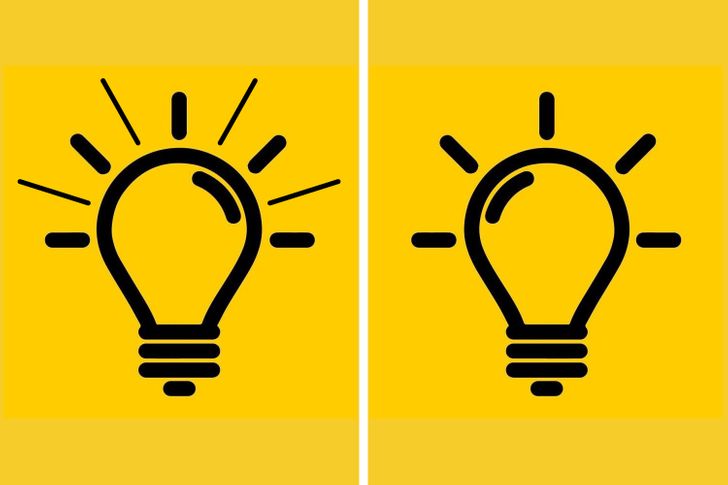 Icon bóng đèn này cũng rất quen thuộc nhưng rất có thể bạn không nhớ được đâu mới là hình ảnh đúng.