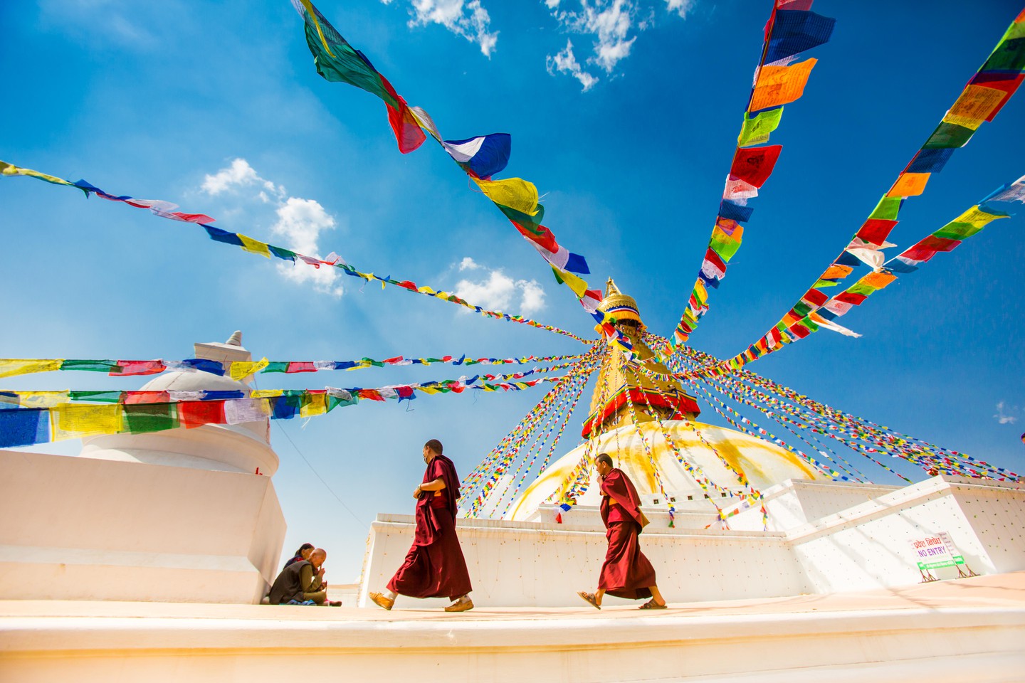 Bouddha (đền Boudhanath) ở Kathmandu, Nepal, là Di sản Thế giới của Unesco. Ảnh: Alamy