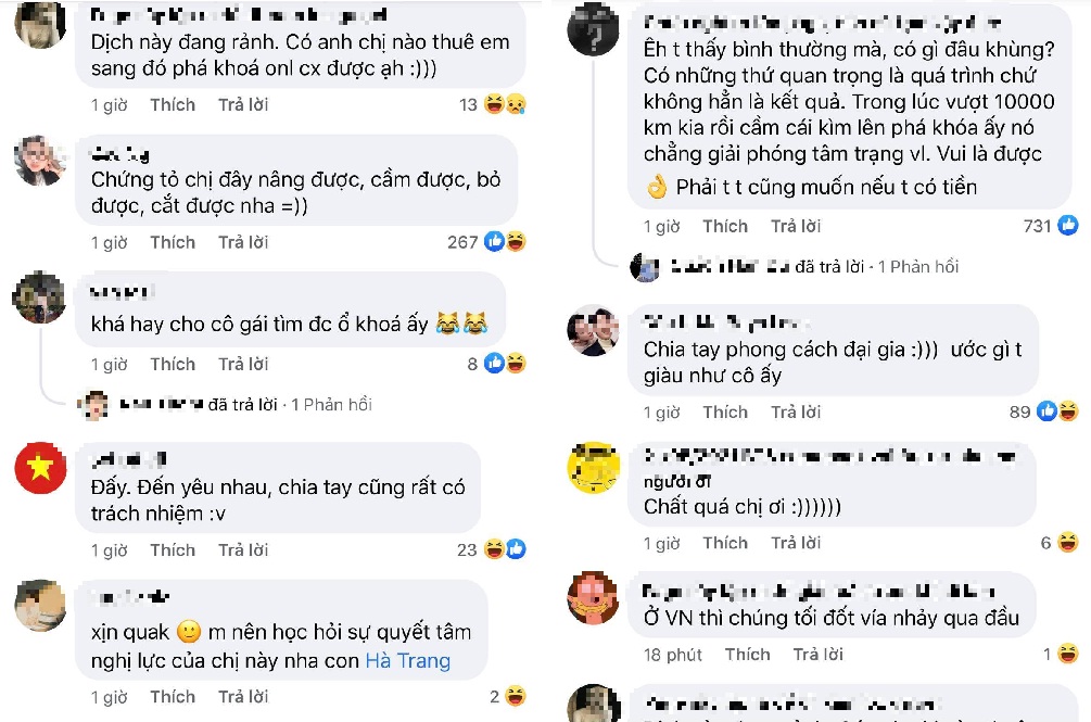 Hậu chia tay, cô gái bay từ Mỹ về nước cắt khóa tình yêu khiến dân mạng trầm trồ