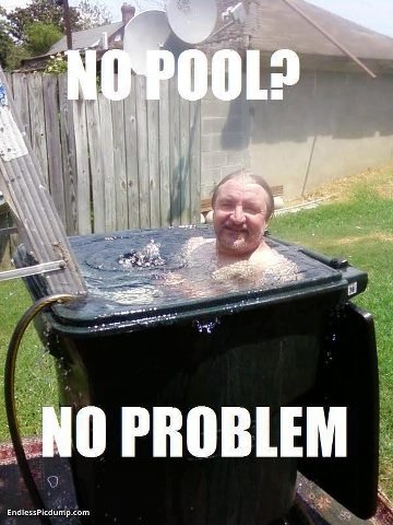 Không có bể bơi ư? Không vấn đề!