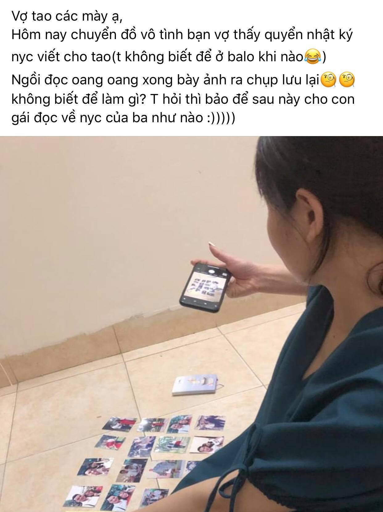 Chị vợ tìm thấy kỷ vật của chồng và người yêu cũ nên đã nhanh trí chụp ảnh lại để sau này cho con cái đọc. Ảnh: K.S.C Chị vợ tìm thấy kỷ vật của chồng và người yêu cũ nên đã nhanh trí chụp ảnh lại để sau này cho con cái đọc. Ảnh: K.S.C
