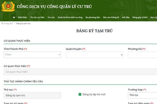 Thủ tục đăng ký thường trú, tạm trú qua mạng từ ngày 1/7 1 Thủ tục đăng ký thường trú, tạm trú qua mạng từ ngày 1/7 1