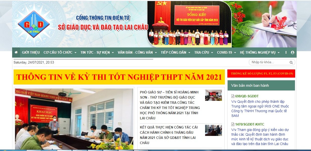 Tra cứu điểm thi THPT Quốc gia 2021 trên cổng thông tin Sở GD-ĐT Lai Châu Tra cứu điểm thi THPT Quốc gia 2021 trên cổng thông tin Sở GD-ĐT Lai Châu