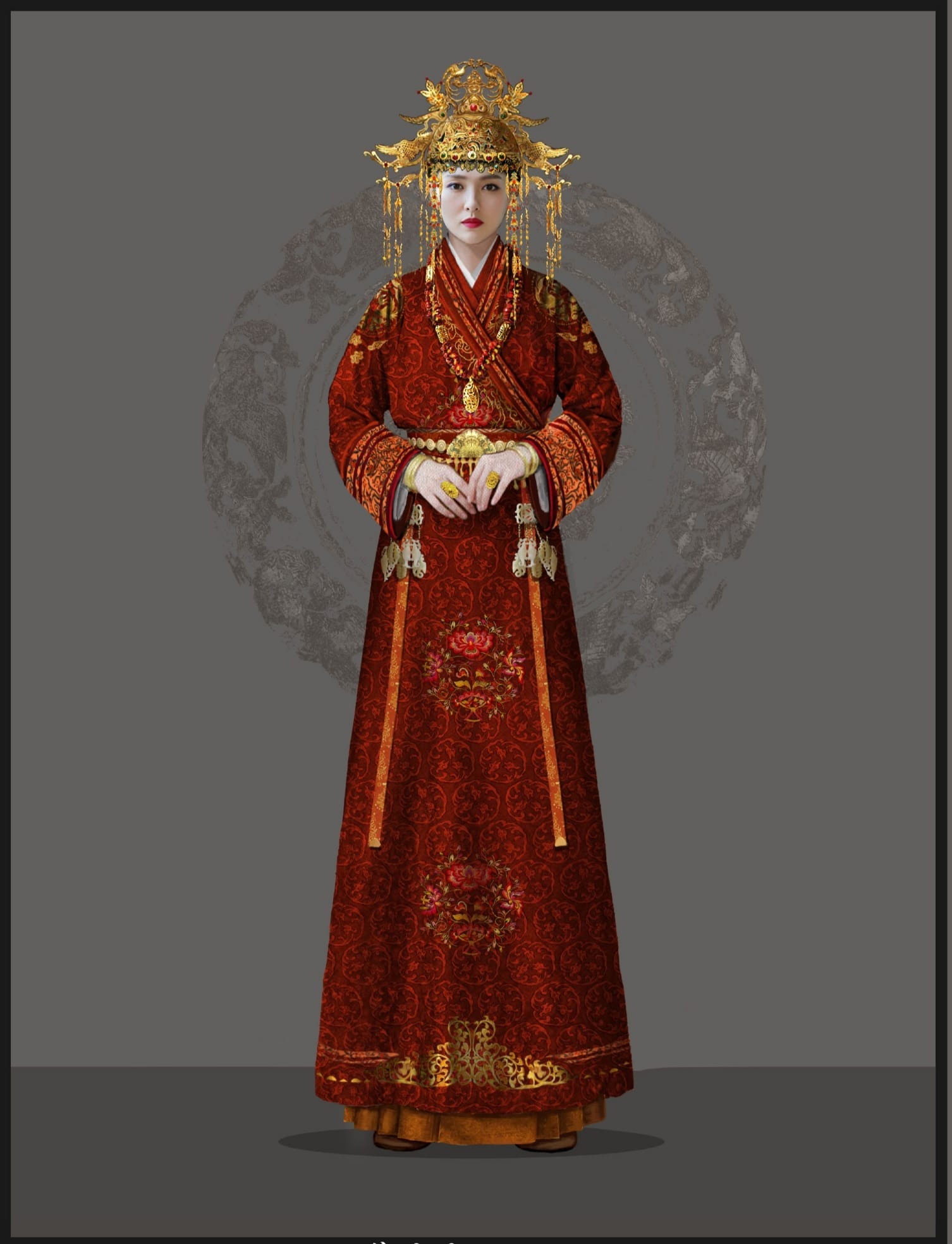 Một bộ tân nương cổ trang nữa của Đường Yên. Như thế này đã đủ sang trọng, khí chất chưa các bạn?