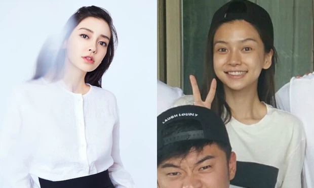Angela Baby từng được Cnet bình chọn là mỹ nhân có mặt mộc đẹp nhất Hoa ngữ. Khi tẩy trang, làn da của cô ấy không được trắng như photoshop nhưng các nét trên mặt vẫn rất thanh tú.