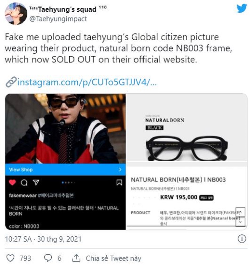 'Ông hoàng Sold Out' V BTS vừa 'phù phép' trên thảm đỏ TMA khiến các trang phục 'cháy hàng' khét lẹt - Ảnh 3 'Ông hoàng Sold Out' V BTS vừa 'phù phép' trên thảm đỏ TMA khiến các trang phục 'cháy hàng' khét lẹt - Ảnh 3