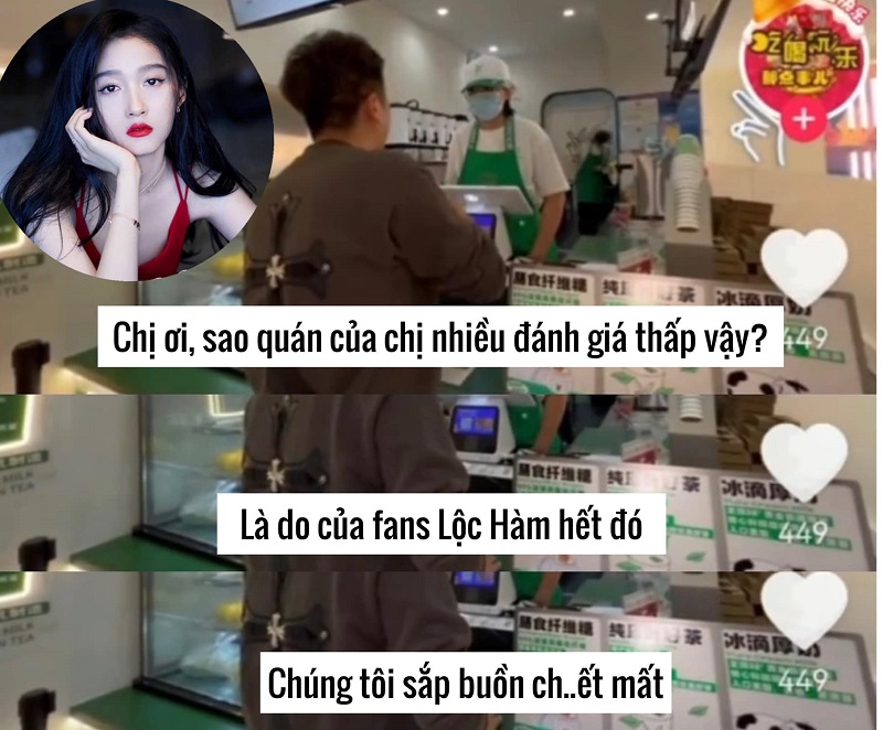 Quán trà sữa của Quan Hiểu Đồng bị đánh giá tệ, nhân viên quay sang đổ lỗi cho fan Lộc Hàm. Quán trà sữa của Quan Hiểu Đồng bị đánh giá tệ, nhân viên quay sang đổ lỗi cho fan Lộc Hàm.
