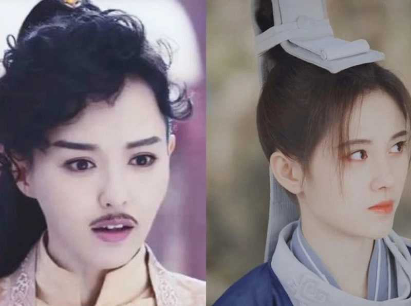 Màn giả trai lố chưa từng thấy đến từ vị trí Đường Yên. Ngoài việc tạo hình hài hước thì chắc chắn khán giả sẽ ấn tượng với hàng mi dày và cong vút của cô nàng.