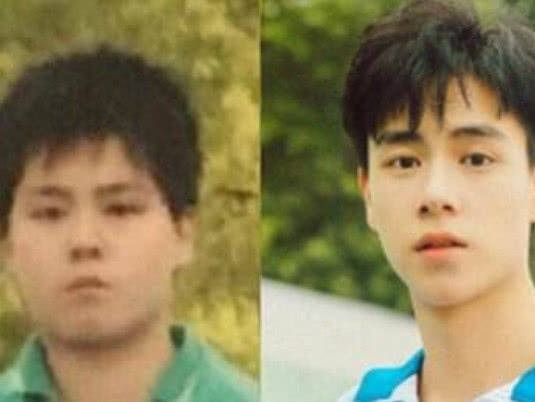 Hồ Nhất Thiên trong mắt công chúng là một anh chàng cao, gầy, điển trai nên ai cũng kinh ngạc khi nhìn thấy hình ảnh thời còn mũm mĩm của anh ấy. Chiếc cằm không V-line, má phúng phính, đôi mắt không được long lanh như thời điểm hiện tại khiến nhiều người không thể nhận ra đây là Hồ Nhất Thiên.