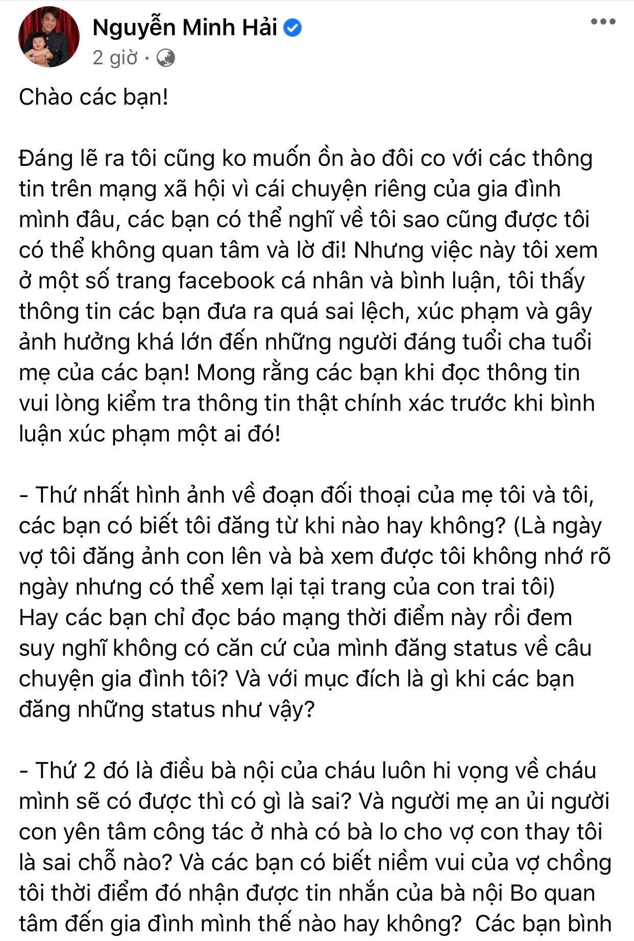 Thiếu gia Minh Hải và Hòa Minzy cùng lên tiếng bênh vực 'mẹ chồng' - Ảnh 2 Thiếu gia Minh Hải và Hòa Minzy cùng lên tiếng bênh vực 'mẹ chồng' - Ảnh 2