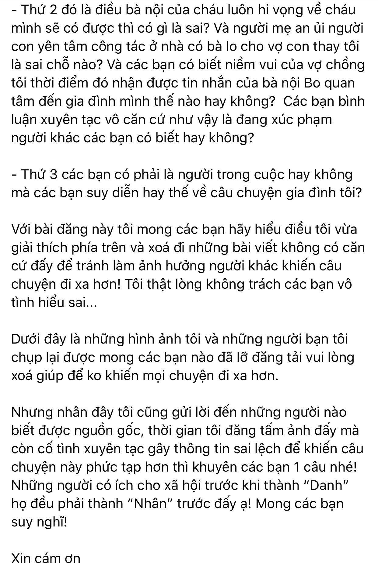 Bài đăng bênh vực mẹ của Nguyễn Minh Hải. Ảnh: FBNV Bài đăng bênh vực mẹ của Nguyễn Minh Hải. Ảnh: FBNV