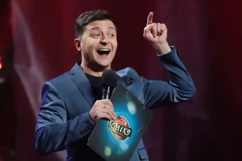 Tổng thống Ukraine Zelensky từng là một diễn viên hài nên khi xung đột với Nga nổ ra, rất nhiều người mỉa mai xuất thân của ông. Ảnh: Internet