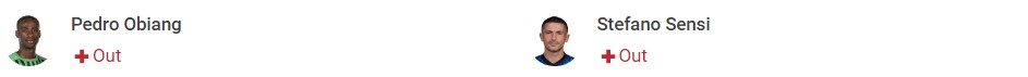Nhận định Sassuolo vs Inter Milan (01h45, 03/10) vòng 7 Serie A: Nhà vô địch tổn thương - Ảnh 2 Nhận định Sassuolo vs Inter Milan (01h45, 03/10) vòng 7 Serie A: Nhà vô địch tổn thương - Ảnh 2