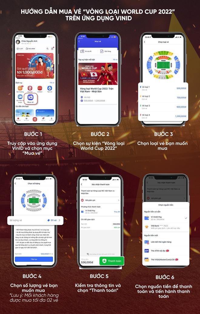 Nóng: Chính thức mở bán vé xem ĐT Việt Nam tại vòng loại World Cup 2022 từ sáng mai 27/10 2 Nóng: Chính thức mở bán vé xem ĐT Việt Nam tại vòng loại World Cup 2022 từ sáng mai 27/10 2