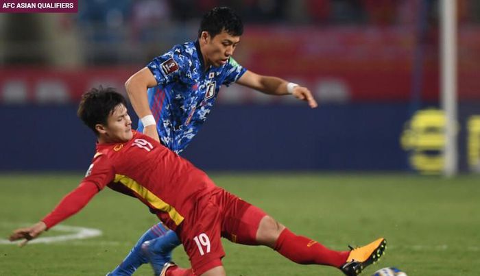 ĐT Việt Nam đã có một trận đấu nỗ lực và đáng khen trước Nhật Bản, nhưng vẫn phải chấp nhận thất bại - Ảnh: AFC