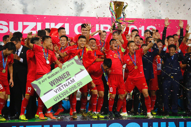 Tại AFF Cup 2020, diễn ra tại Singapore từ 5/12/2021 đến 1/1/2022, đội tuyển Việt Nam hướng tới mục tiêu bảo vệ ngôi vô địch - Ảnh: VFF
