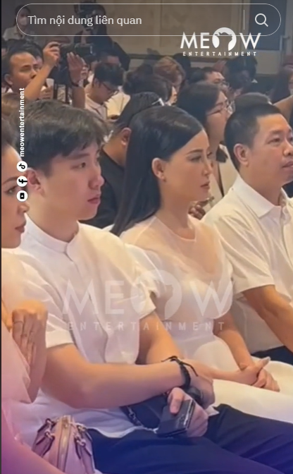 Cả nhà Á hậu Phương Nhi sở hữu visual cực đỉnh tại sự kiện. Ảnh cắt clip TikTok @MEOW ENTERTAINMENT.