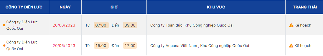 Lịch cúp điện Hà Nội ngày 20/6/2023: Nhiều nơi có kế hoạch và hoãn cắt điện - Ảnh 1 Lịch cúp điện Hà Nội ngày 20/6/2023: Nhiều nơi có kế hoạch và hoãn cắt điện - Ảnh 1