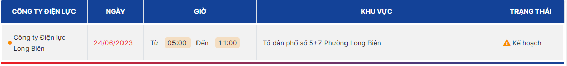 Lịch cúp điện Hà Nội ngày 24/6/2023: Đủ cung ứng điện, khu vực cắt điện giảm mạnh - Ảnh 3 Lịch cúp điện Hà Nội ngày 24/6/2023: Đủ cung ứng điện, khu vực cắt điện giảm mạnh - Ảnh 3