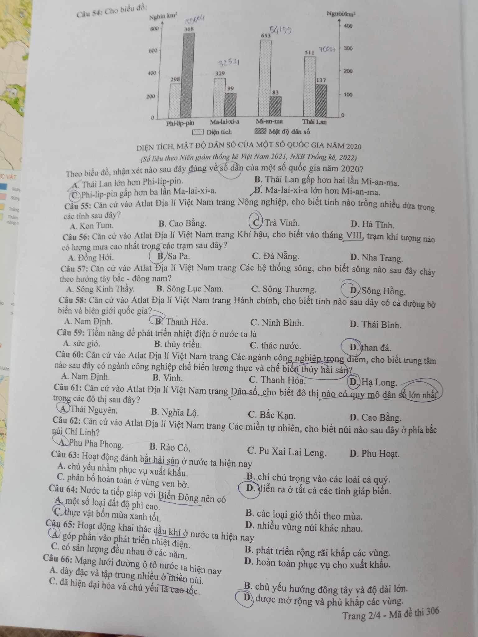 Đề thi Tốt nghiệp THPT 2023 môn Địa lí tất cả các mã đề - Ảnh 2