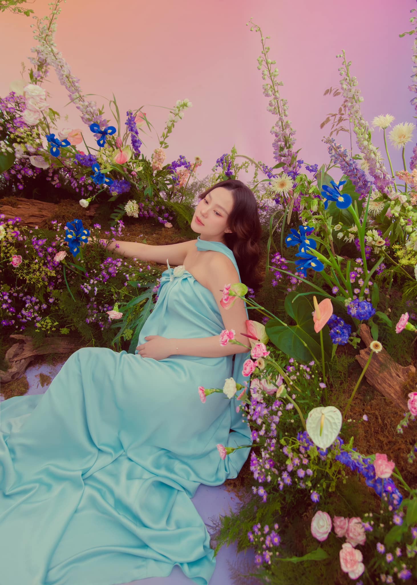 Nhan sắc của mẹ bầu khiến nhiều người vô cùng ngưỡng mộ. Ảnh: FBNV.