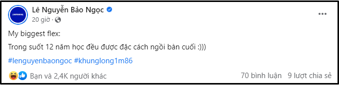 Hoa hậu Bảo Ngọc chia sẻ bản thân nhận được đặc cách có 1-0-2 suốt 12 năm đi học - Ảnh 1 Hoa hậu Bảo Ngọc chia sẻ bản thân nhận được đặc cách có 1-0-2 suốt 12 năm đi học - Ảnh 1
