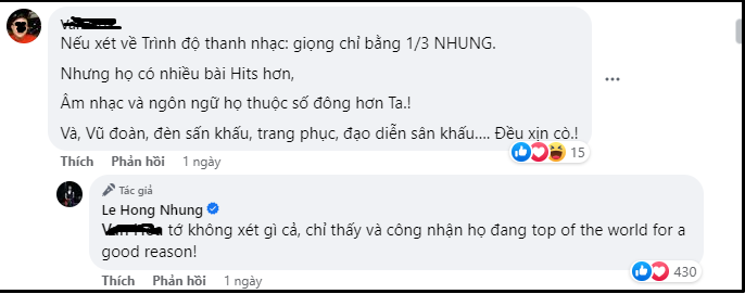 Diva Hồng Nhung khiến dân mạng bàn tán xôn xao khi nhận xét về nhóm nhạc BLACKPINK - Ảnh 5 Diva Hồng Nhung khiến dân mạng bàn tán xôn xao khi nhận xét về nhóm nhạc BLACKPINK - Ảnh 5