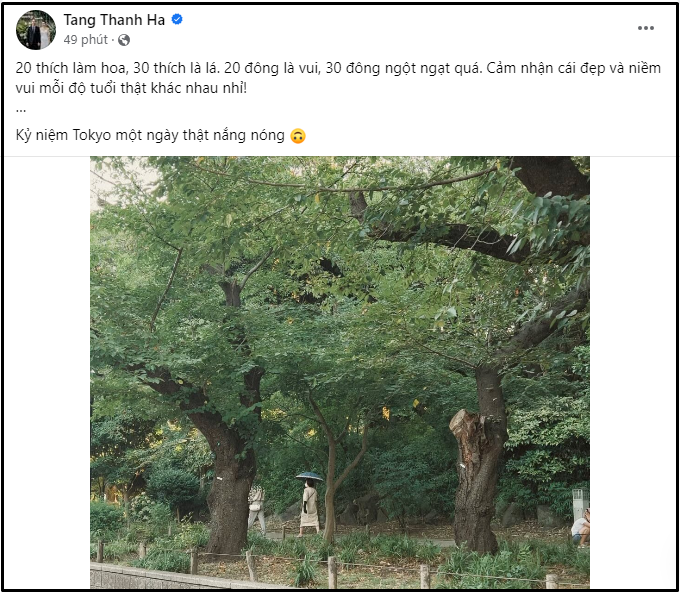 Dòng trạng thái của Tăng Thanh Hà thu hút sự chú ý của cộng đồng mạng. Dòng trạng thái của Tăng Thanh Hà thu hút sự chú ý của cộng đồng mạng.