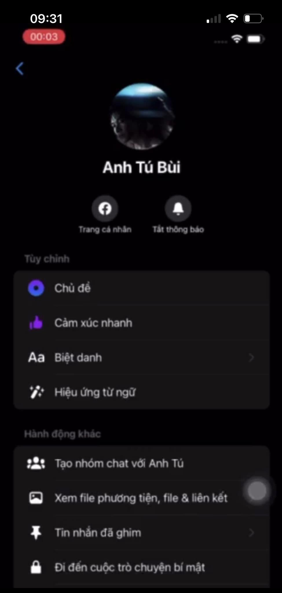 Nick facebook Anh Tú Bùi.