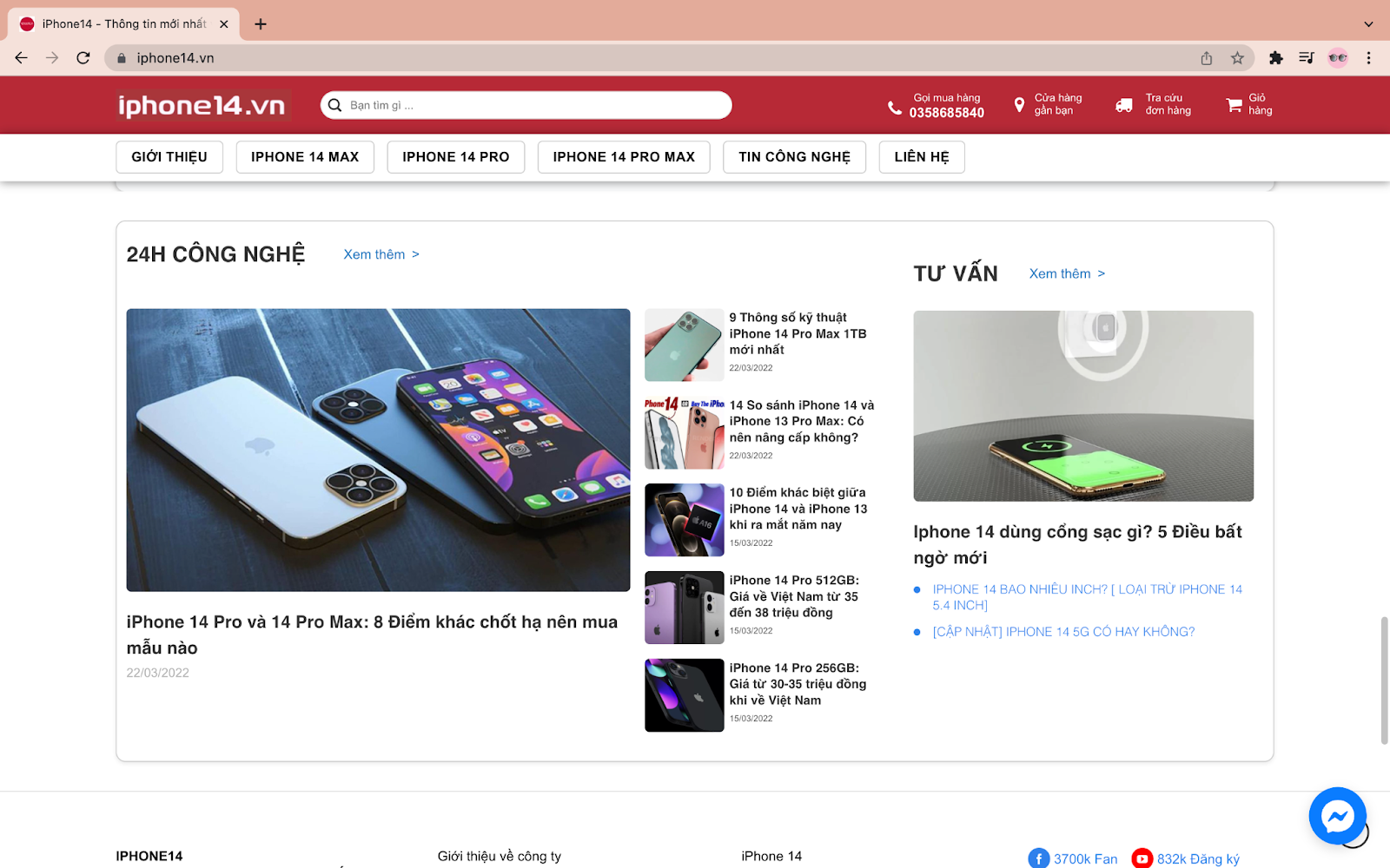 Chuyên trang iphone14.vn cập nhật thông tin về iPhone 14 liên tục suốt 24h