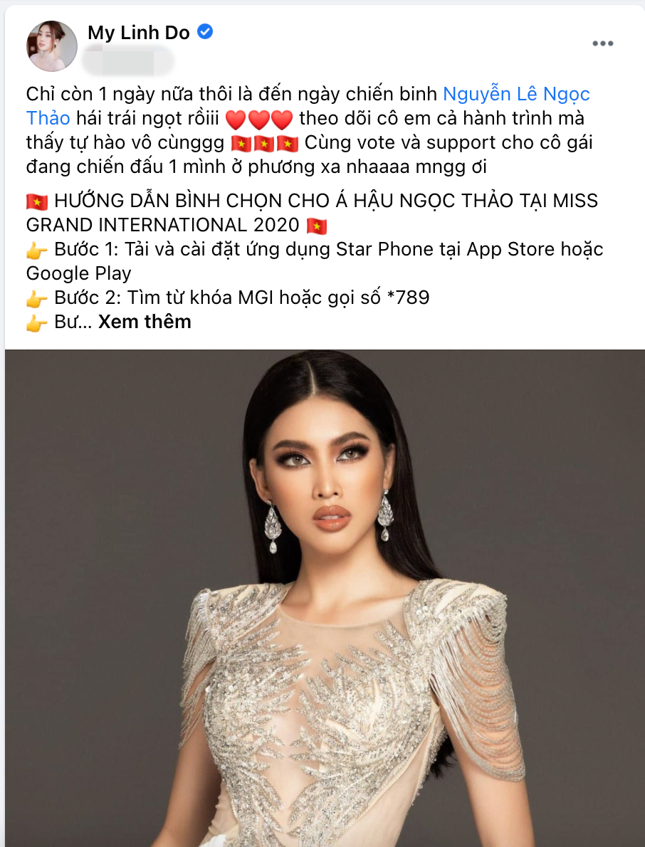 H’Hen Niê, Khánh Vân, Minh Tú kêu gọi dân tình vote cho Ngọc Thảo tại Miss Grand 2020, chiến thắng chẳng còn xa - Ảnh 8 H’Hen Niê, Khánh Vân, Minh Tú kêu gọi dân tình vote cho Ngọc Thảo tại Miss Grand 2020, chiến thắng chẳng còn xa - Ảnh 8