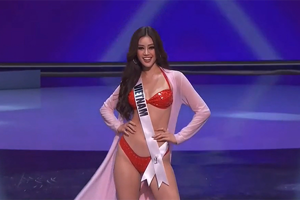 Nhìn lại những khoảnh khắc 'làm nên lịch sử' của Khánh Vân tại đêm Bán kết Miss Universe 2020 - Ảnh 5