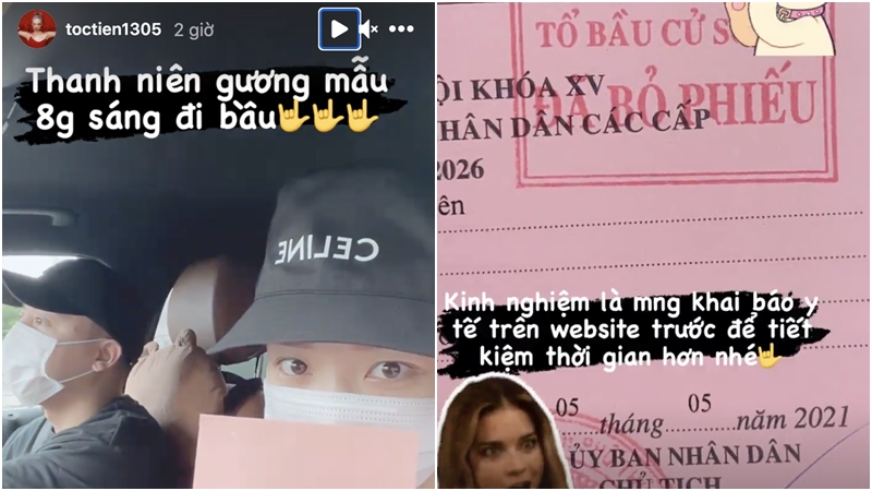 Tổng kết ngày Bầu cử của sao Việt: Vy Oanh bầu bí nhưng vô cùng hăng hái, Xuân Bắc, Tiểu Vy nhập ‘team dậy sớm’, Khánh Vân ở phương xa vẫn không quên hưởng ứng - Ảnh 1 Tổng kết ngày Bầu cử của sao Việt: Vy Oanh bầu bí nhưng vô cùng hăng hái, Xuân Bắc, Tiểu Vy nhập ‘team dậy sớm’, Khánh Vân ở phương xa vẫn không quên hưởng ứng - Ảnh 1