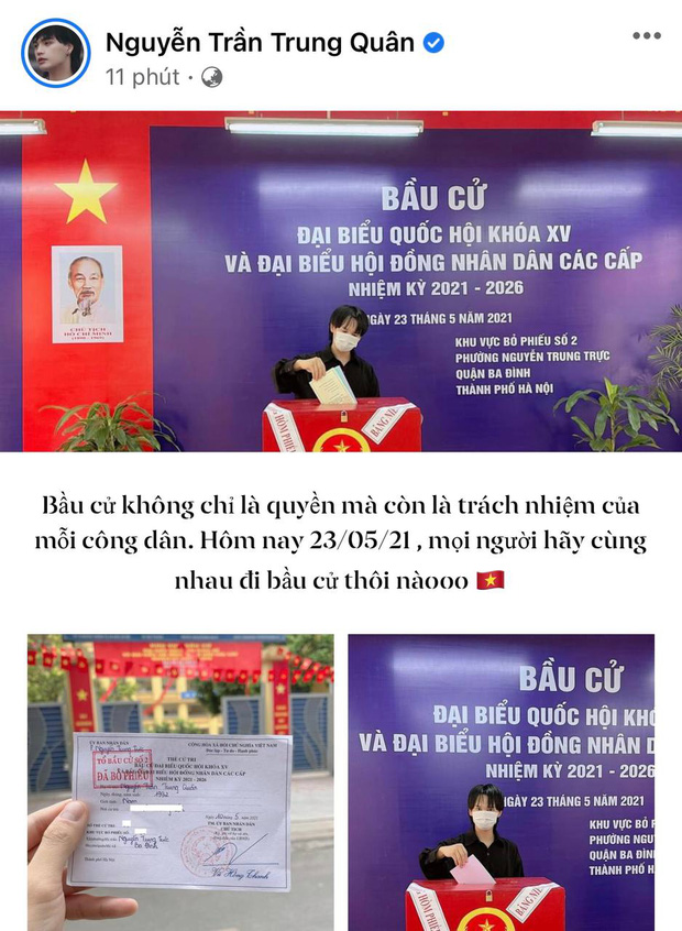 Tổng kết ngày Bầu cử của sao Việt: Vy Oanh bầu bí nhưng vô cùng hăng hái, Xuân Bắc, Tiểu Vy nhập ‘team dậy sớm’, Khánh Vân ở phương xa vẫn không quên hưởng ứng - Ảnh 9 Tổng kết ngày Bầu cử của sao Việt: Vy Oanh bầu bí nhưng vô cùng hăng hái, Xuân Bắc, Tiểu Vy nhập ‘team dậy sớm’, Khánh Vân ở phương xa vẫn không quên hưởng ứng - Ảnh 9