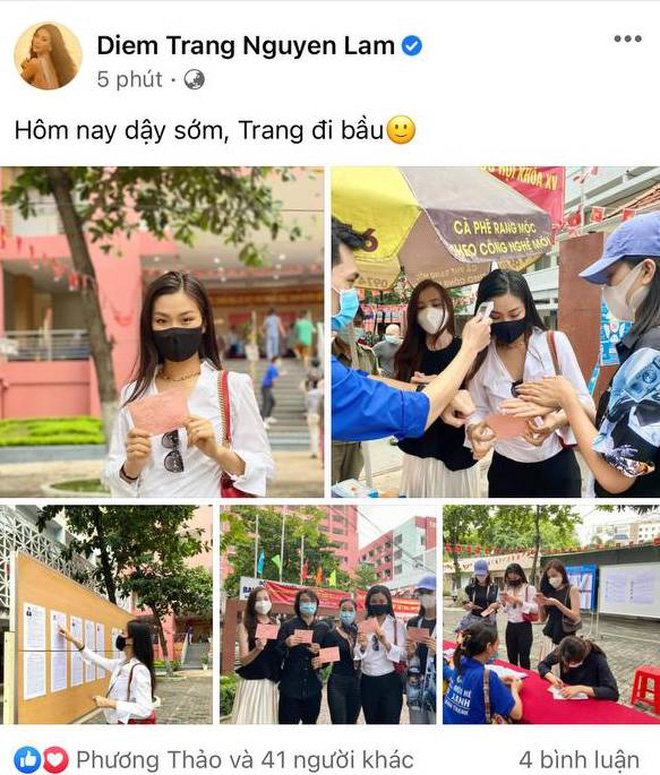 Tổng kết ngày Bầu cử của sao Việt: Vy Oanh bầu bí nhưng vô cùng hăng hái, Xuân Bắc, Tiểu Vy nhập ‘team dậy sớm’, Khánh Vân ở phương xa vẫn không quên hưởng ứng - Ảnh 7 Tổng kết ngày Bầu cử của sao Việt: Vy Oanh bầu bí nhưng vô cùng hăng hái, Xuân Bắc, Tiểu Vy nhập ‘team dậy sớm’, Khánh Vân ở phương xa vẫn không quên hưởng ứng - Ảnh 7